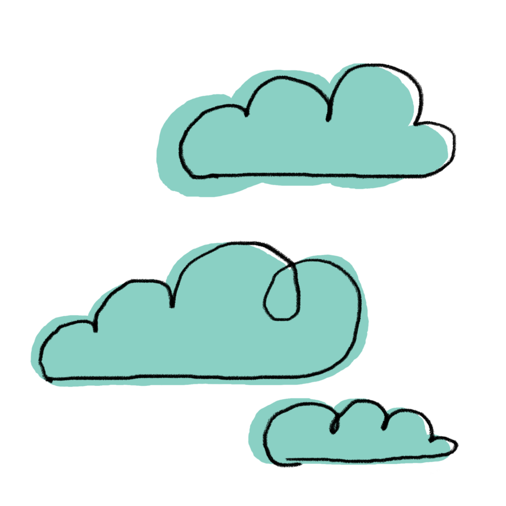 Illustration mit Wolken