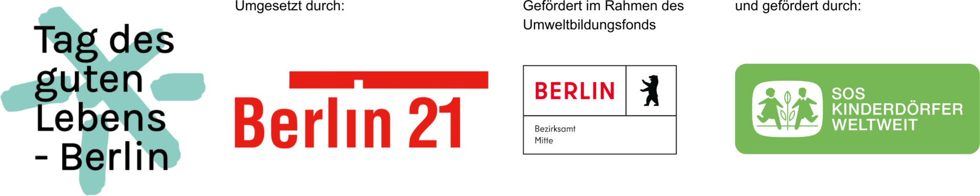 TdgL_25_Logobanner_w Gefördert im Rahmen des Umweltbildungsfonds Berlin-Mitte und gefördert durch SOS-Kinderdörfer weltweit